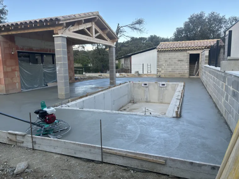 Rénovation d'une piscine à Réauville, Grignan, Bâti Estran