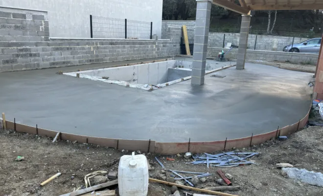 Rénovation d'une piscine à Réauville, Grignan, Bâti Estran