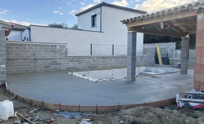 Rénovation d'une piscine à Réauville, Grignan, Bâti Estran