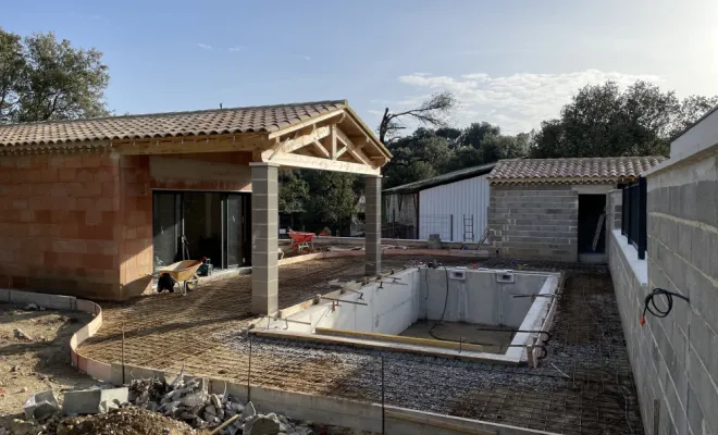 Rénovation d'une piscine à Réauville, Grignan, Bâti Estran